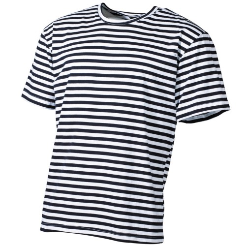 MFH Russian Navy T-shirt, white-blue, half sleeves
